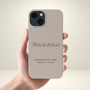 Kraft Style Business Long Custom Logo Text Rustic  iPhone 13 Case