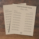 Kraft Style Elegant Restaurant Takeout Menu & Logo<br><div class="desc">This simple,  elegant template would be great for your business/promotional needs. Easily add your own details by clicking on the "personalise" option.</div>