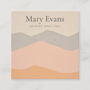 Kraft style pastel mountains Earring Display card