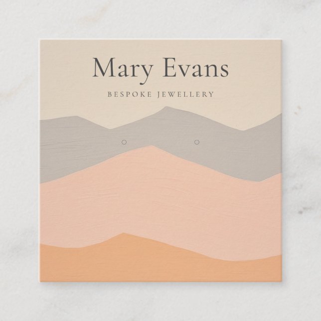 Kraft style pastel mountains Earring Display card (Front)