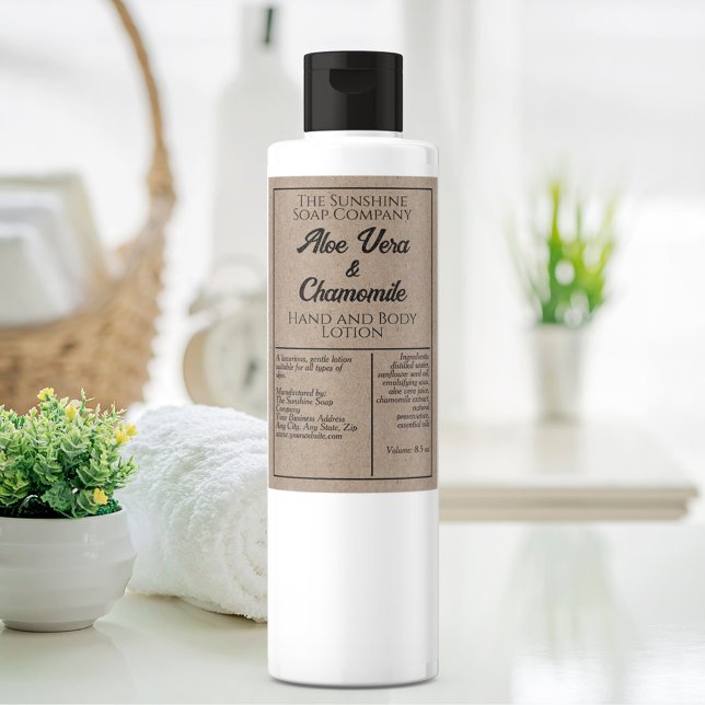 Kraft style waterproof cosmetics bottle label (Creator Uploaded)