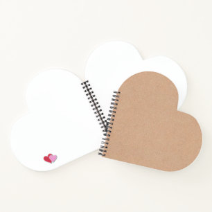 Kraft Texture Heart Shaped Spiral Bound Notebook