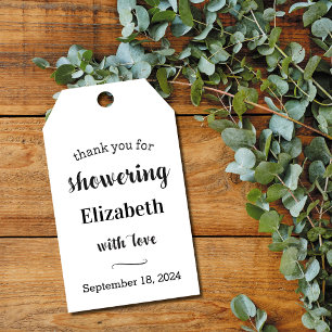 Kraft Thank You Tag for Baby or Bridal Shower