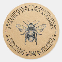 Kraft Vintage Honey Jar Label