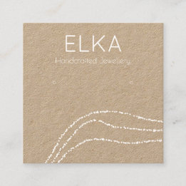 Kraft White Dots Square Earring Display Card