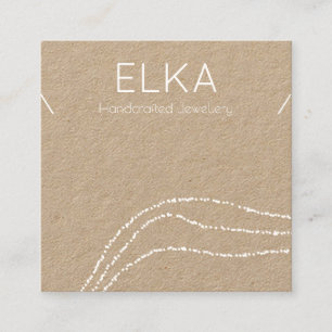 Kraft White Dots Square Necklace Display Card