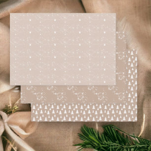 Kraft Winter White Christmas Elegant Wrapping Pape Paper Sheet