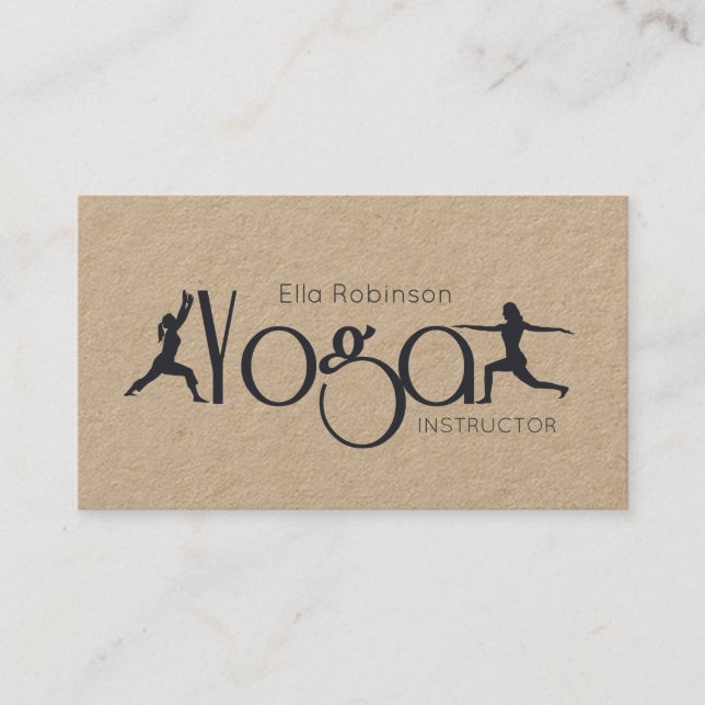 KRAFT Yoga Fitness Personal Trainer Gym Business Card (Front)