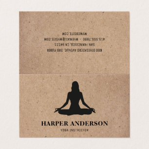 Kraft Yoga Instructor Professional Logo Business Card