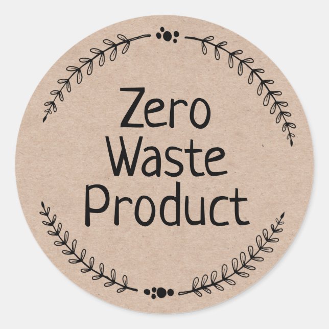 Kraft Zero Waste Product Classic Round Sticker (Front)