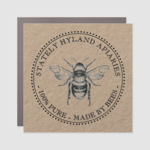 KraftAPIARY MAGNET 100% PURE MADE BY BEES honeybee