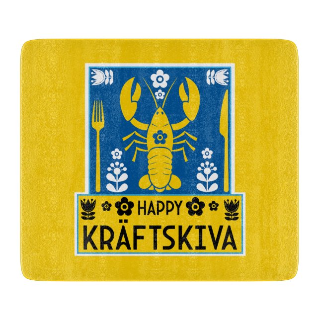 Kräftskiva - Swedish Crayfish Party Cutting Board (Front)