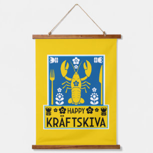 Kräftskiva - Swedish Crayfish Party Hanging Tapestry