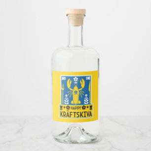 Kräftskiva - Swedish Crayfish Party Liquor Bottle Label