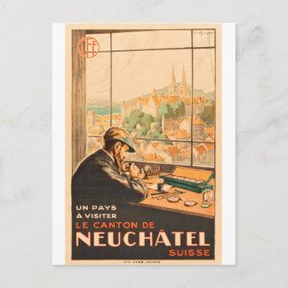 Kraftsmen in Neuchatel, Switzerland,vintage travel Postcard