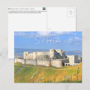 Krak des Chevaliers, Syria Travel Postcard