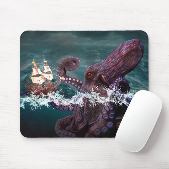 Kraken (2) mouse mat (With Mouse)