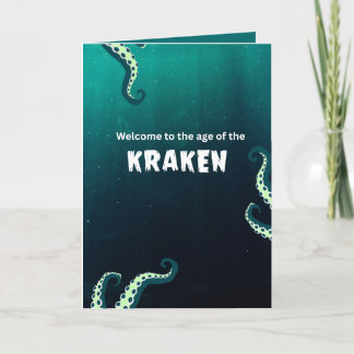 Kraken and Cracking Birthday Card