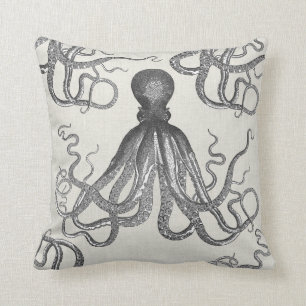 Kraken - Black Giant Octopus / Cthulhu Cushion