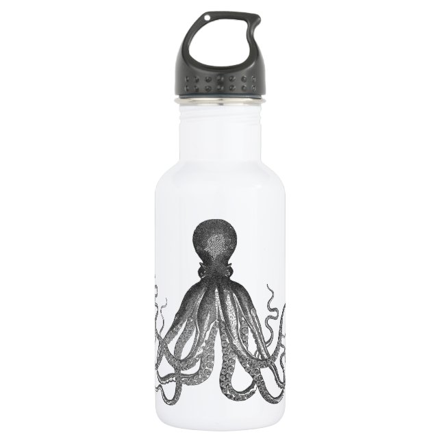 Kraken - Black Giant Octopus / Cthulu 532 Ml Water Bottle (Front)