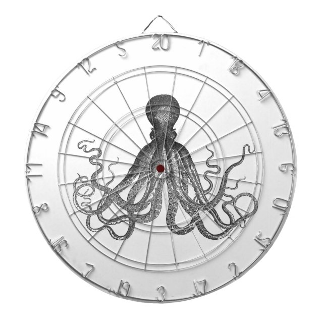 Kraken - Black Giant Octopus / Cthulu Dartboard (Front)