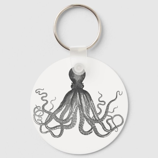 Kraken - Black Giant Octopus / Cthulu Key Ring (Front)