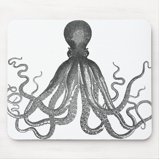Kraken - Black Giant Octopus / Cthulu Mouse Mat (Front)