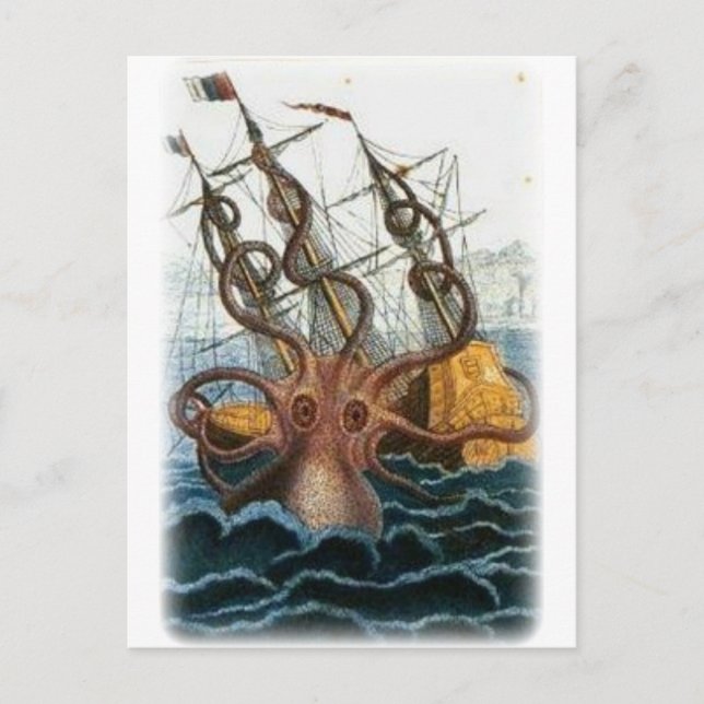 Kraken by Pierre Denys de Montfort, 1801 Postcard (Front)
