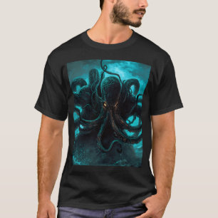 Kraken Destroying A Ship Sea Monster T-Shirt