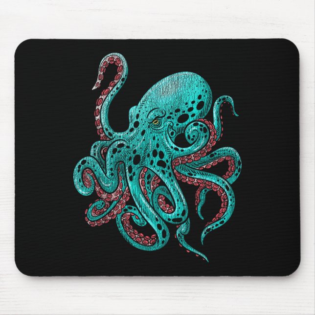 Kraken Octopus Mouse Mat (Front)