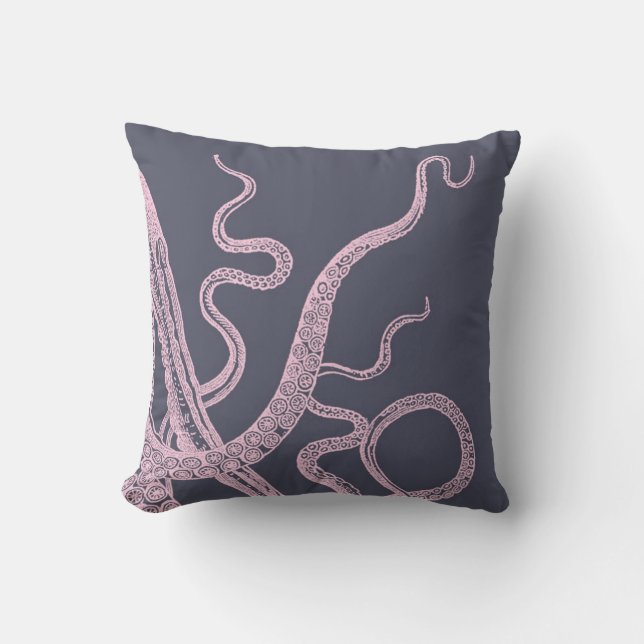 Kraken Octopus Purple Sea Monster pillow (Front)