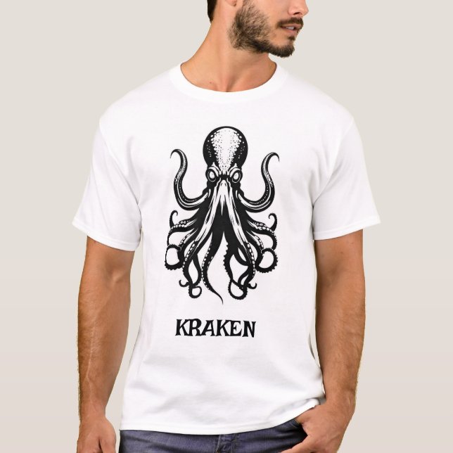 Kraken Octopus Squid T-Shirt (Front)