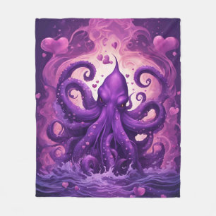 Kraken of the Heart Fleece Blanket