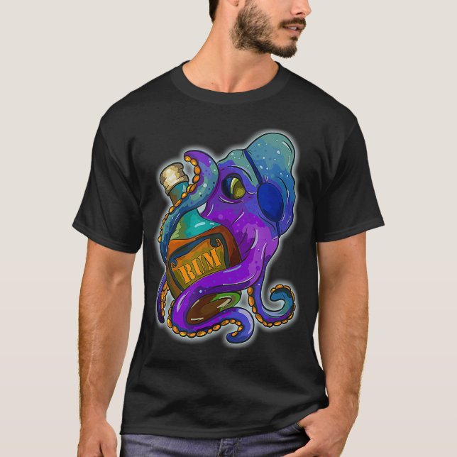 Kraken Pirate Liqueur Alcohol Shanty Rum Drink  T-Shirt (Front)
