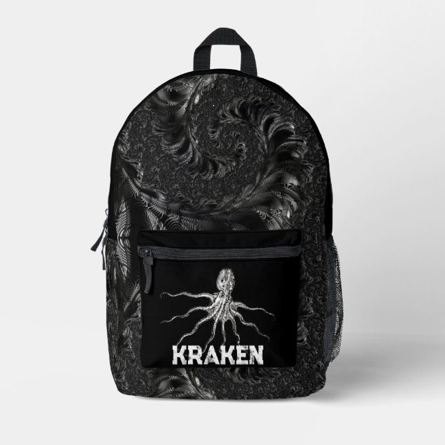 Kraken Printed Backpack (Front)