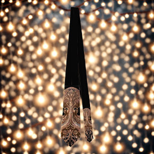 Kraken Steampunk Octopus Ornate Gold and Black Tie