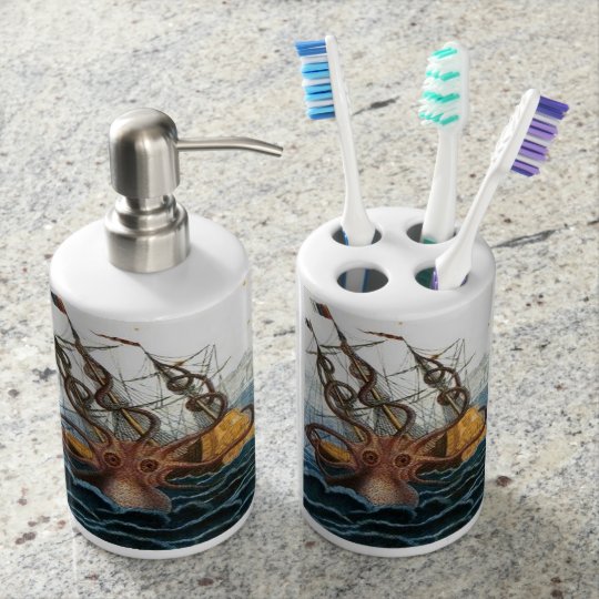 Kraken Steampunk Vintage Giant Octopus Nautical Bathroom Set Zazzle Co Uk - Nautical Bathroom Sets Uk Kraken Steampunk Vintage Giant Octopus Nautical Bathroom Set Zazzle Co Uk - Nautical Bathroom Sets Uk