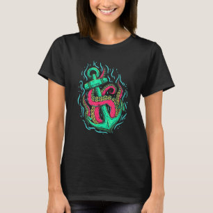Kraken Tentacles Nautical Anchor Seaman Marine Boa T-Shirt