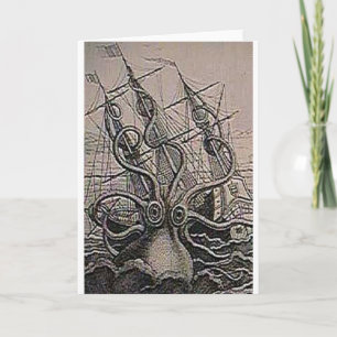 KRAKEN Vintage Print Card
