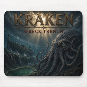 Kraken Wreck Trench Dark Realism Mouse Mat