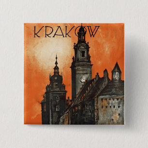 Krakow 15 Cm Square Badge