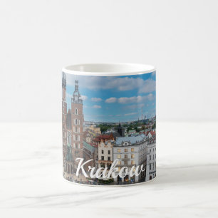 Krakow city centre from above in Poland Coffee Mug