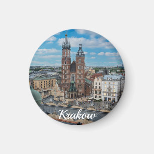 Krakow city centre from above in Poland Magnet