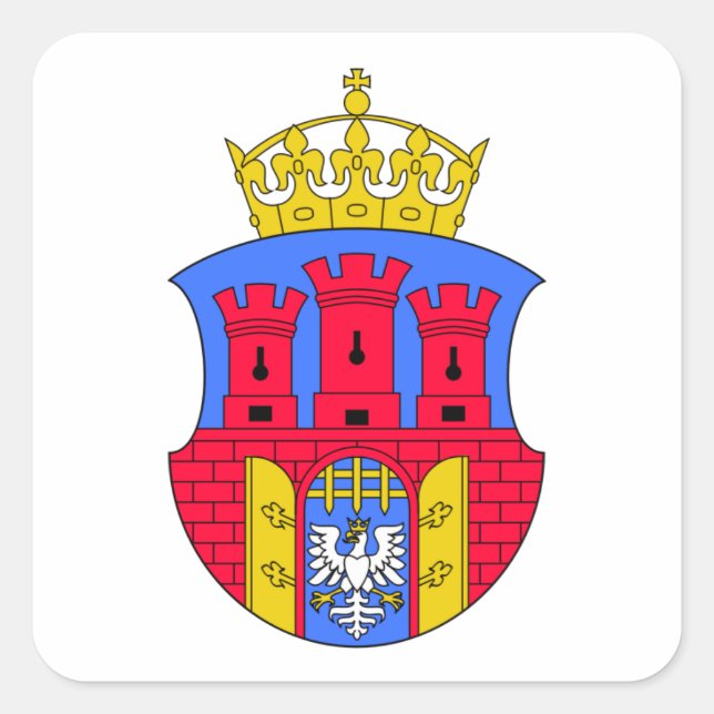 Krakow Coat of Arms Square Sticker (Front)