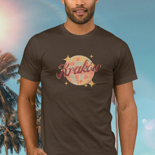 Kraków Cracow Poland Retro Vintage disco ball T-Shirt