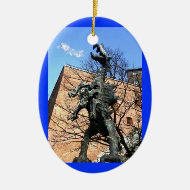 Krakow Dragon Ceramic Tree Decoration (Front)