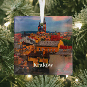 Krakow Europe Poland Polska Old Town Glass Tree Decoration
