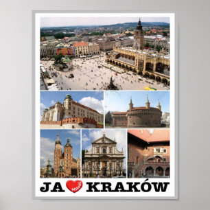 Kraków - I Love - Poland - Poster