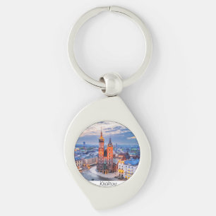 Krakow night in Poland Key Ring