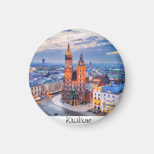 Krakow night in Poland Magnet